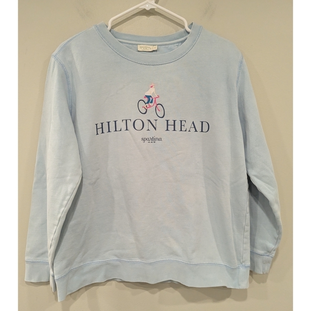 Spartina 449 Light Blue Hilton Head Sweatshirt Size Small